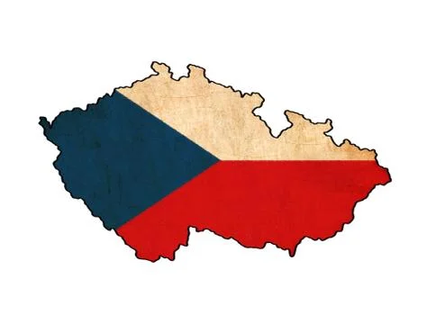 Czech republic map on  flag drawing ,grunge and retro flag series Stock Illustration