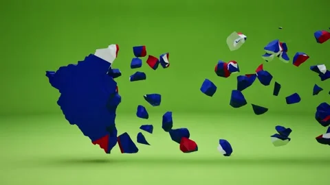 Czech Republic Map With Flag Video stock 324368803