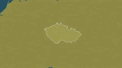 Czech Republic map - glide. Border. Pattern. Video stock 148106025