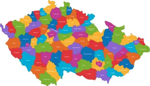 Czech Republic map Stock Illustration