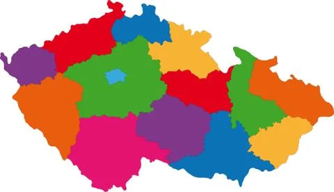 Czech Republic map Stock Illustration