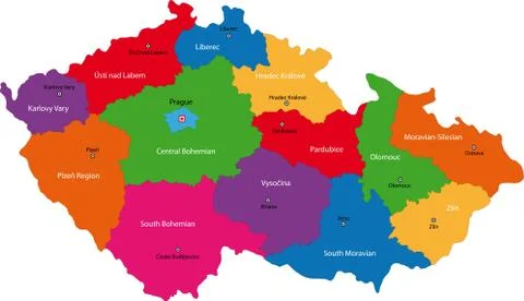 Czech Republic map Stock Illustration