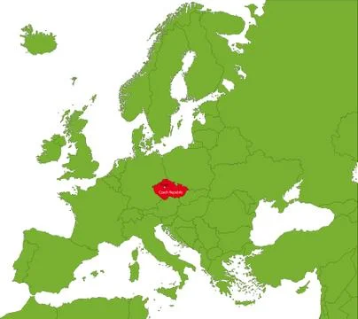 Czech Republic map Stock Illustration