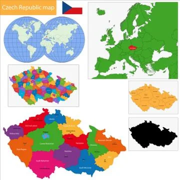 Czech Republic map Stock Illustration