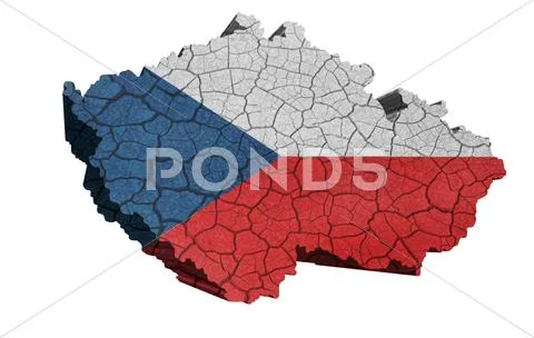 Czech republic map Stock Illustration