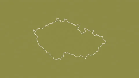 Czech Republic map - solid. Border. Pattern. Stock Footage 148110425