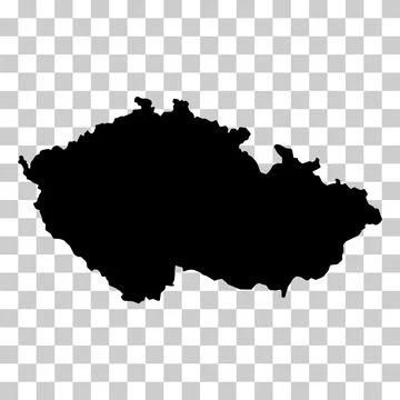 Czech republic map symbol shape, travel web flat concept icon vector illustra Stock Illustration