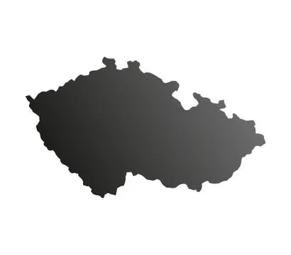 Czech republic map on white background Stock Illustration