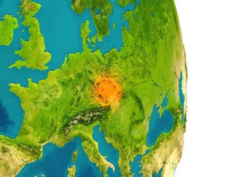Czech republic on planet Stock Illustration