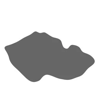 Czech Republic simplified smooth vector country map Stock Illustration