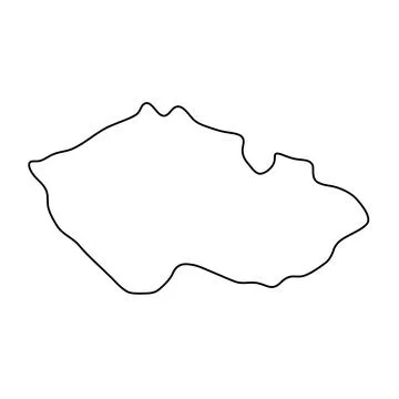 Czech Republic simplified vector outline map イラスト素材