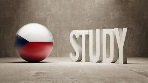 Czech Republic. Study Concept. Stock Illustration