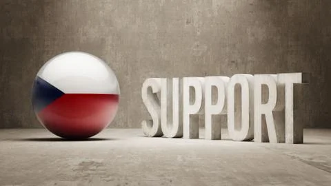 Czech Republic. Support Concept. Stock Illustration