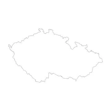 Czech Republic vector country map outline イラスト素材