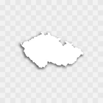 Czech Republic vector map silhouette Stock Illustration