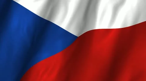 Czech Republic Waving Flag Stock Footage 12250682