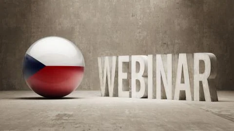 Czech Republic. Webinar Concept. Stock Illustration