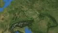 Czech Republic. Zoom in on Czech Republic contoured on green 4K 4k or 4k+ Resolution