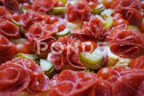 Czech sandwiches - typical czech gourmet food Stock Photos