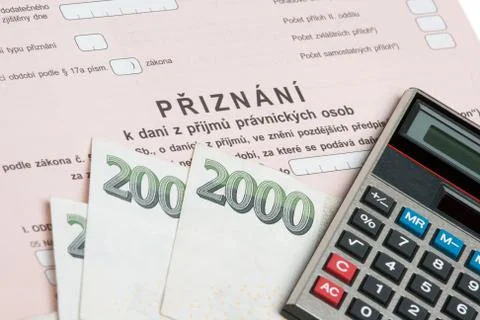 Czech tax form Stock Photos