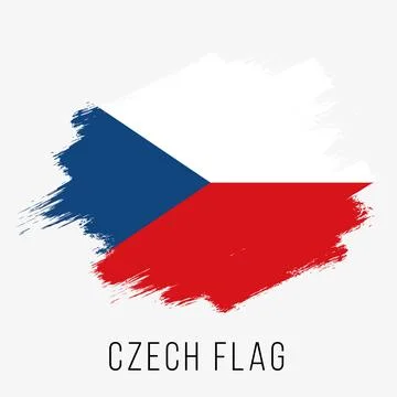 Czech Vector Flag. Czech Flag for Independence Day Stock Illustration