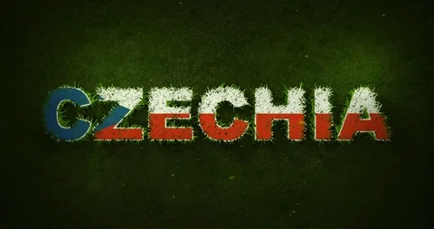 Czechia Flag is Appearing Over Growing Grasses Stock Footage 101744846