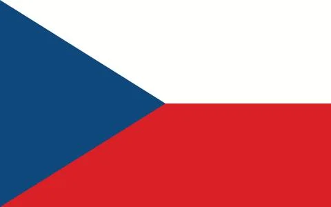 Czechia flag vector graphic. Rectangle Czech flag illustration. Czechia count Stock Illustration