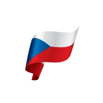 Czechia flag, vector illustration Stock Illustration