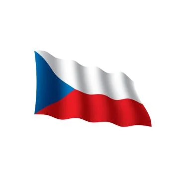 Czechia flag, vector illustration Stock Illustration