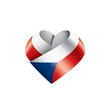 Czechia flag, vector illustration on a white background Illustrazione stock