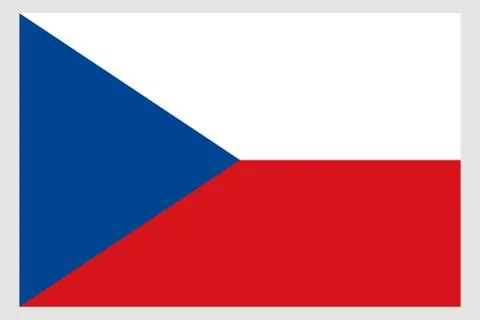Czechia flag vector template background realistic copy Stock-Illustration