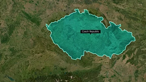 Czechia Map New Style Stock Footage 294136584