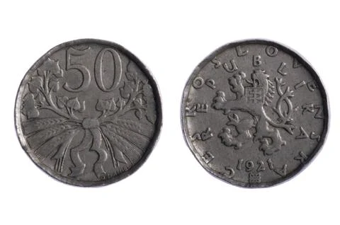 Czechoslovakia coins Stock Photos