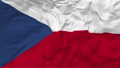 Czechoslovakia Flag Seamless Looping Background Waving Slow Motion Stock Footage 234109449