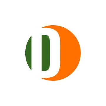 D alphabet vector design template illustration Stock Illustration