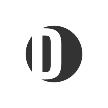 D alphabet vector design template illustration Stock Illustration