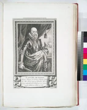 D. Alvaro de Bazan.. Carnicero, Antonio, 1748-1814. Prints, Portraits. 179... Stock Photos