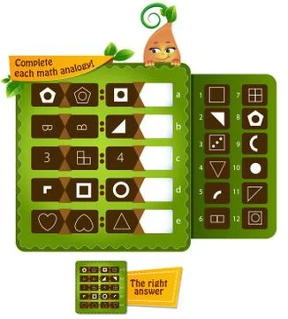 D analogy educational game Stock Illustration