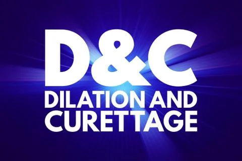 D and C - Dilation and Curettage acronym, concept background Stock Illustration