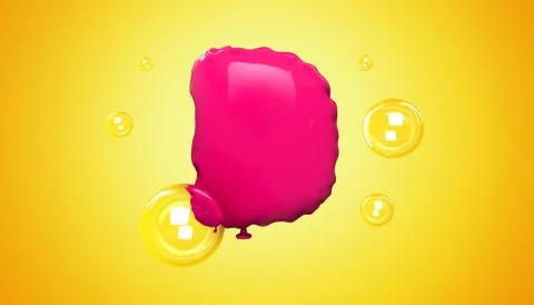 D Balloons Alphabet Illustrazione stock