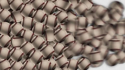 D Baseball Transition Animation. Alpha Channel. Drag and Drop. Stock Footage 256443999