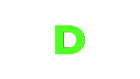 D Capital 3D on White BG, White BG Elements, 3D Text on white. Stock Footage 188191822