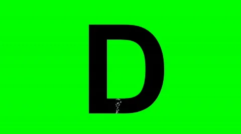 "D" Chromakey Green Screen Animated Fire Snow Water Explosion Lettering Vidéo 132832