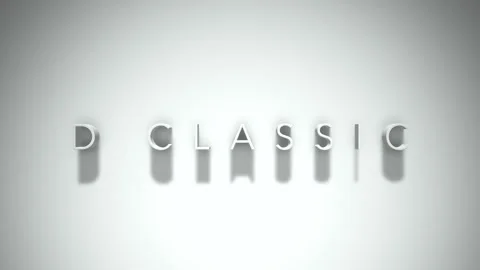 D classic 3D title animation with shadows on a white background Stock Footage 297388723