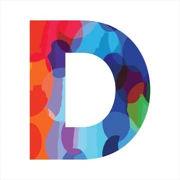 D colorful initial logo for enjoy, modern, funny, and stylish company field Stock Illustration