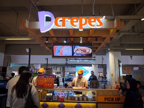 D' crepes stall Stock Photos