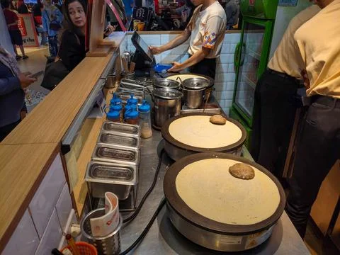 D' crepes stall Fotos de archivo