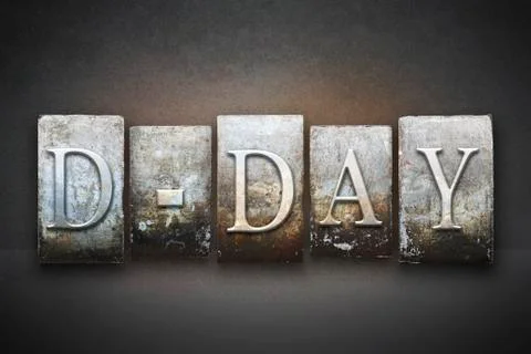 D-day letterpress Stock Illustration