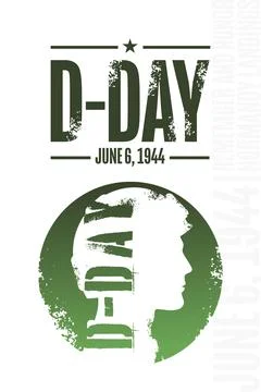 D-Day. Normandy Landings. Remember and Honor. June 6, 1944. Holiday concept Stock Illustration