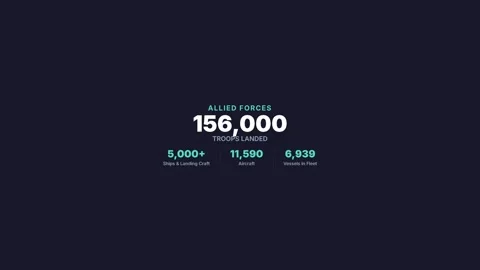 D-Day Statistics - Allied Invasion 1944 Stock Footage 339678505
